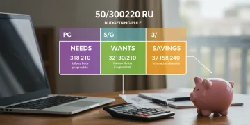 Infographic of the 50/30/20 budgeting rule for financial stability in 2025
