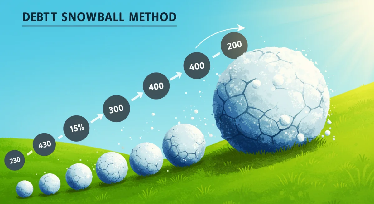 Illustrating the debt snowball method for faster debt repayment