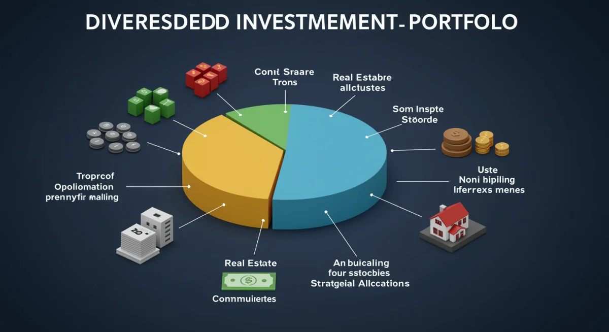 Diversified investment portfolio with various asset classes.