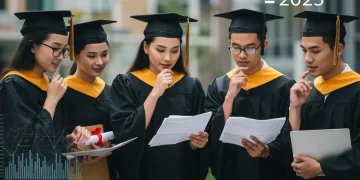 Students reviewing federal student loan repayment options for 2025