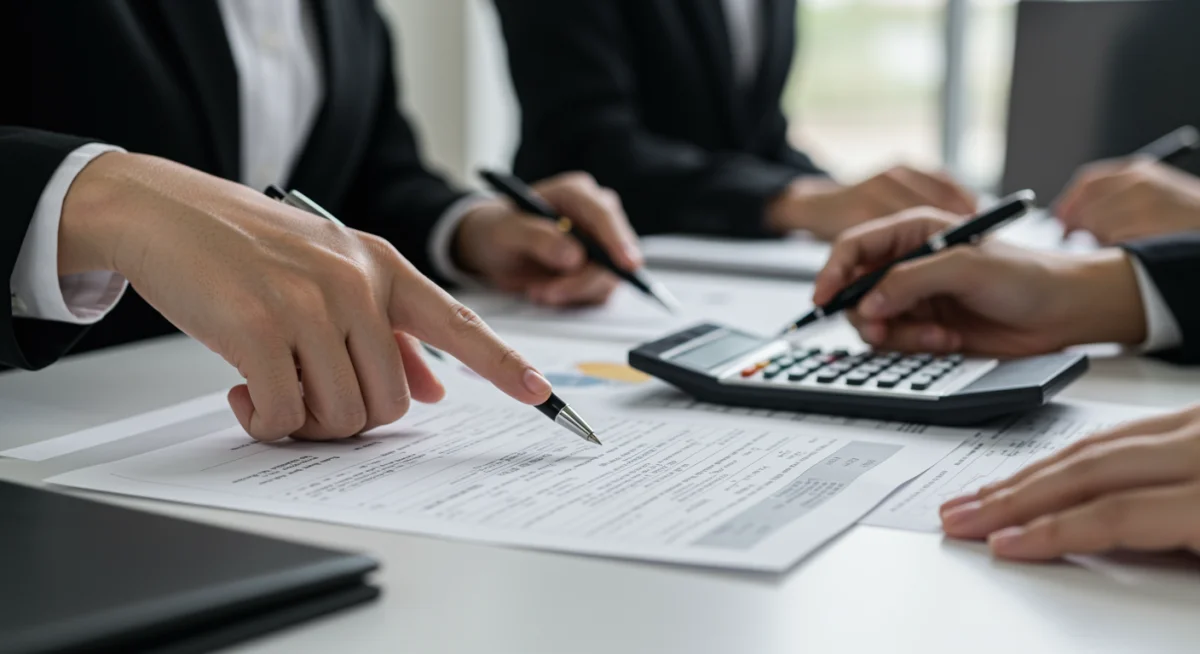 Financial experts analyzing Dodd-Frank regulatory compliance documents