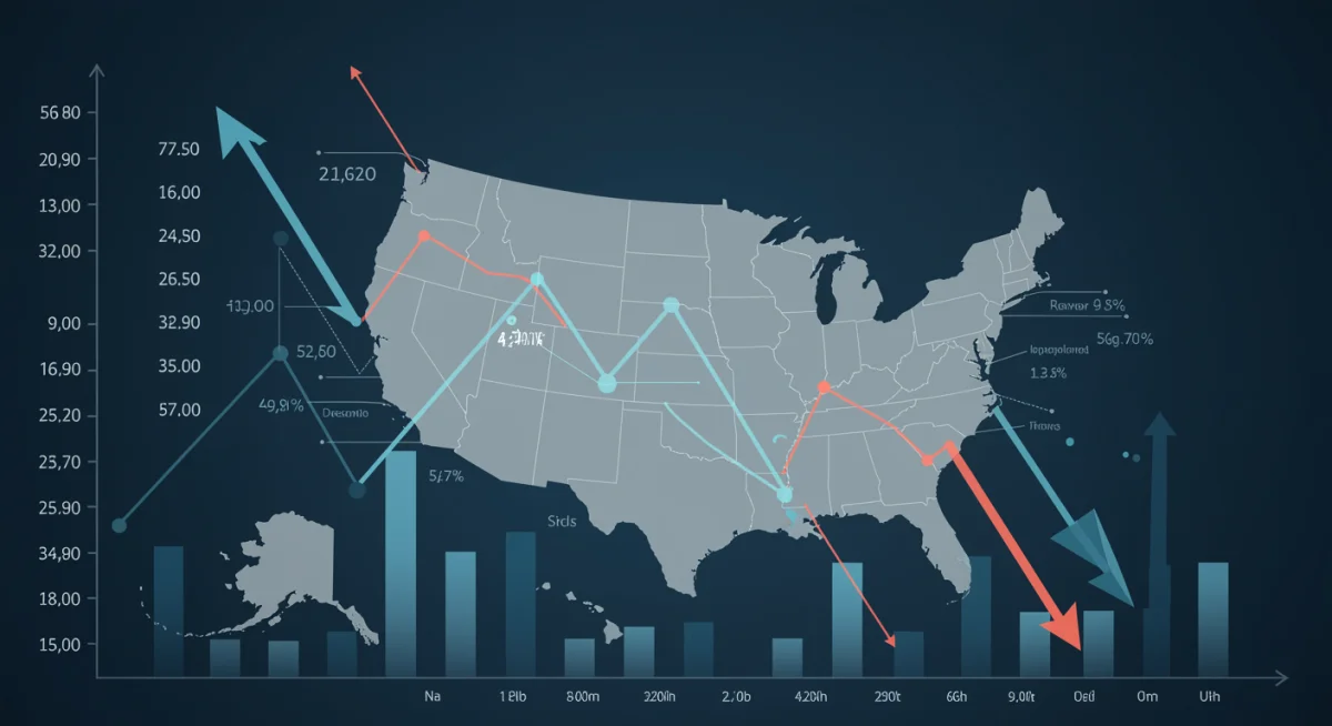 Infographic depicting key economic indicators and trends for 2025