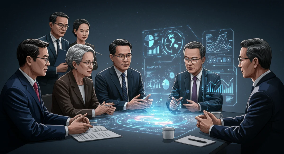 Policymakers and tech leaders discussing future technology regulations.