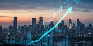 Financial charts showing an upward trend, symbolizing strategic investment in a post-QE economy.