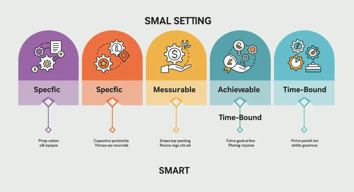 SMART goals infographic for effective financial planning
