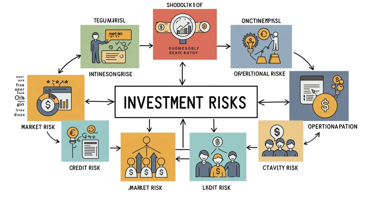 Infographic showing different types of investment risks