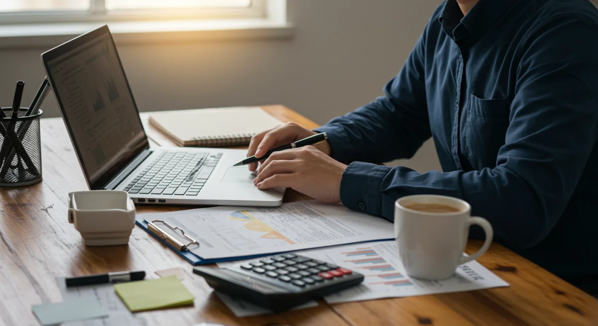 Freelancer tracking income and expenses for 20% savings goal