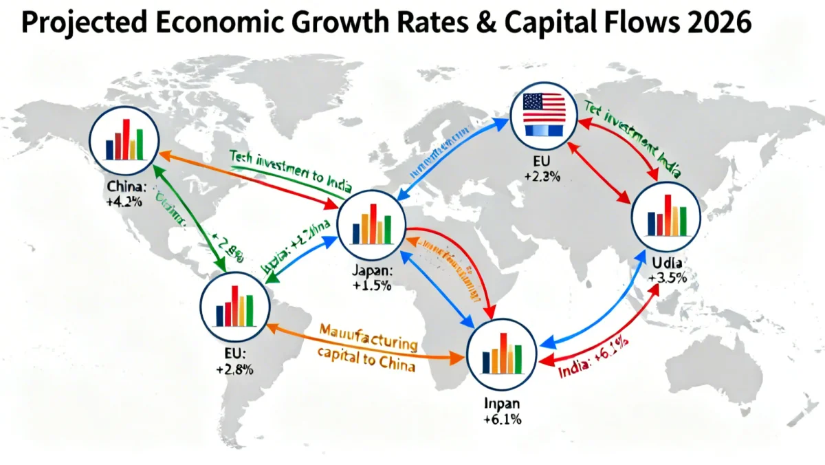 Projected global economic growth and capital flows in 2026