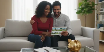 Couple planning 2026 homeownership with financial tools