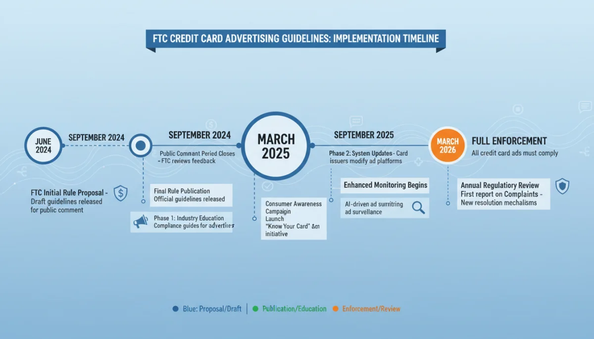 Timeline of FTC credit card guideline implementation