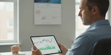 Person reviewing 401(k) statement and investment charts for 2026