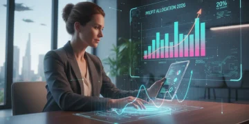 Small business owner analyzing financial data for profit allocation in 2026