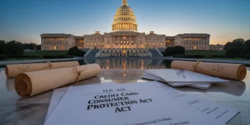 US Capitol building symbolizing congressional debate over credit card protection act