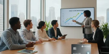 Financial advisor explaining credit building with secured cards to young US adults